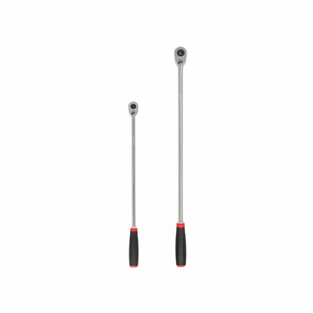 TEKTON 3/8, 1/2 Inch Drive Quick-Release Comfort Grip Extra-Long Ratchet Set, 2-Piece 18, 24 in. SRH99126